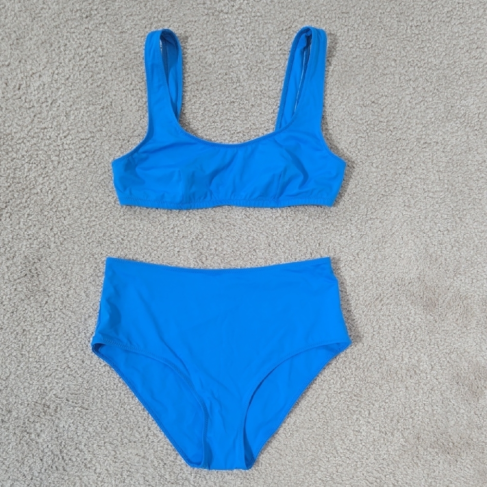 NWOT Morgan Lane Blue Bikini Set Size Small